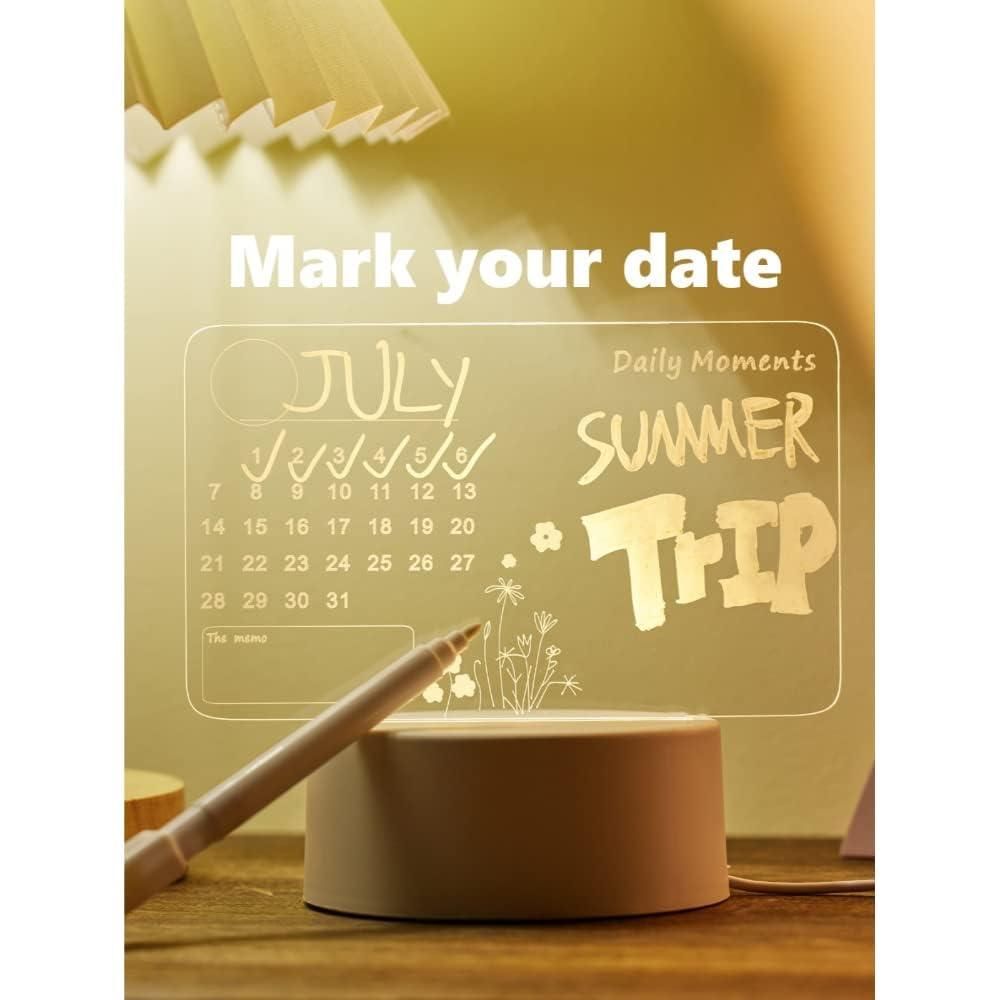 3D Acrylic Writing Board with Pen and Light